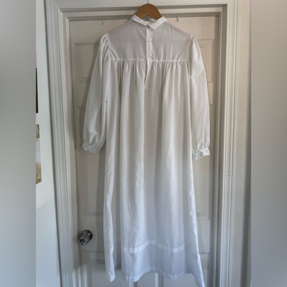 American Girl Long White Nightgown, Blue Bow Ribbon, Trim Detail, Size Large - Picture 12 of 13